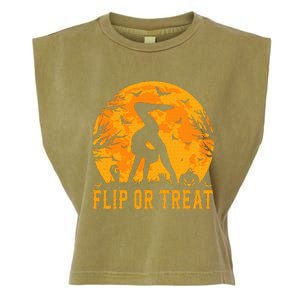 Gymnastics Halloween Flip or Treat Halloween Gymnastics Garment-Dyed Women's Muscle Tee