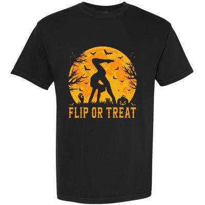 Gymnastics Halloween Flip or Treat Halloween Gymnastics Garment-Dyed Heavyweight T-Shirt