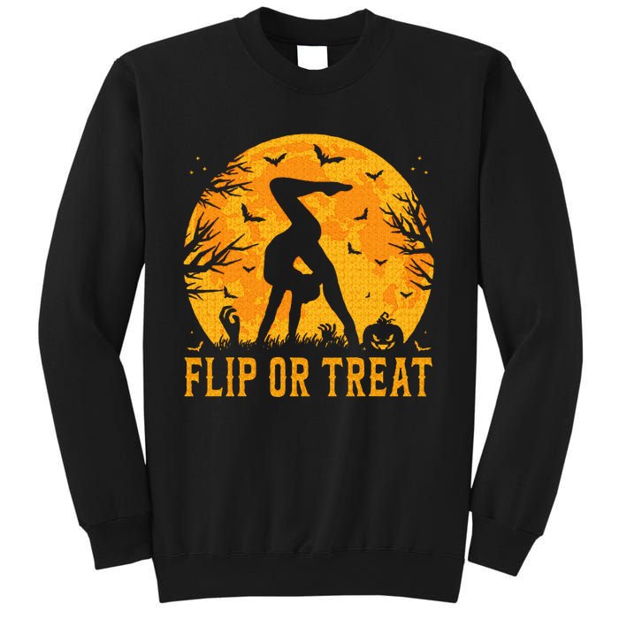 Gymnastics Halloween Flip or Treat Halloween Gymnastics Sweatshirt