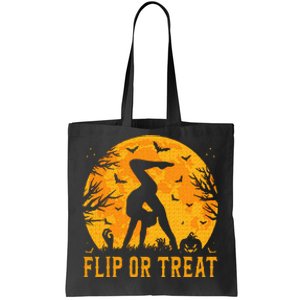 Gymnastics Halloween Flip or Treat Halloween Gymnastics Tote Bag