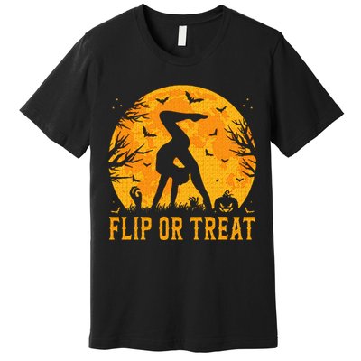 Gymnastics Halloween Flip or Treat Halloween Gymnastics Premium T-Shirt