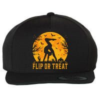 Gymnastics Halloween Flip or Treat Halloween Gymnastics Wool Snapback Cap