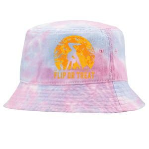 Gymnastics Halloween Flip or Treat Halloween Gymnastics Tie-Dyed Bucket Hat