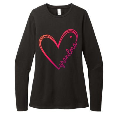 Grandma Heart For Christmas MotherS Day Birthdays Great Gift Womens CVC Long Sleeve Shirt