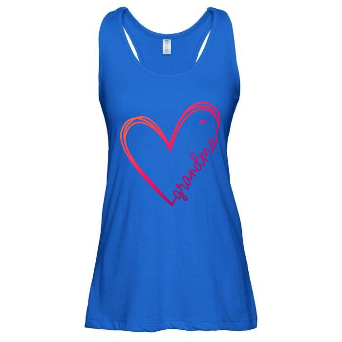 Grandma Heart For Christmas MotherS Day Birthdays Great Gift Ladies Essential Flowy Tank