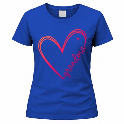 Grandma Heart For Christmas MotherS Day Birthdays Great Gift Women's T-Shirt