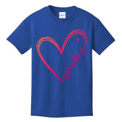 Grandma Heart For Christmas MotherS Day Birthdays Great Gift Kids T-Shirt