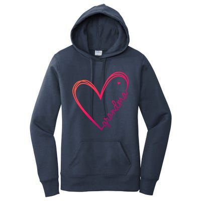 Grandma Heart For Christmas MotherS Day Birthdays Great Gift Women's Pullover Hoodie