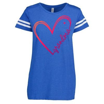 Grandma Heart For Christmas MotherS Day Birthdays Great Gift Enza Ladies Jersey Football T-Shirt