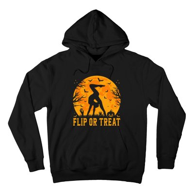 Gymnastics Halloween Flip Or Treat Halloween Gymnastics Hoodie