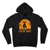 Gymnastics Halloween Flip Or Treat Halloween Gymnastics Tall Hoodie