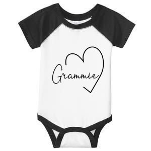 Grammie Heart For  Grandma Christmas Mother's Day Infant Baby Jersey Bodysuit