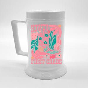 Groovy Howdy First Grade Cowboy Teacher Beer Stein