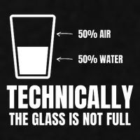 Glass Half Full Funny Technically Not Empty Sarcastic Ladies PosiCharge Tri-Blend Wicking Tank
