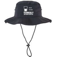 Glass Half Full Funny Technically Not Empty Sarcastic Bucket Hat