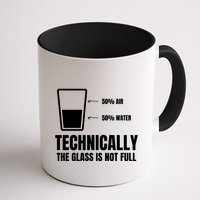 Glass Half Full Funny Technically Not Empty Sarcastic Mug