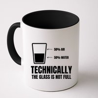 Glass Half Full Funny Technically Not Empty Sarcastic Mug