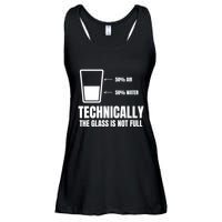Glass Half Full Funny Technically Not Empty Sarcastic Ladies Essential Flowy Tank