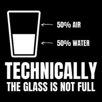 Glass Half Full Funny Technically Not Empty Sarcastic Cooling Performance Long Sleeve Crew