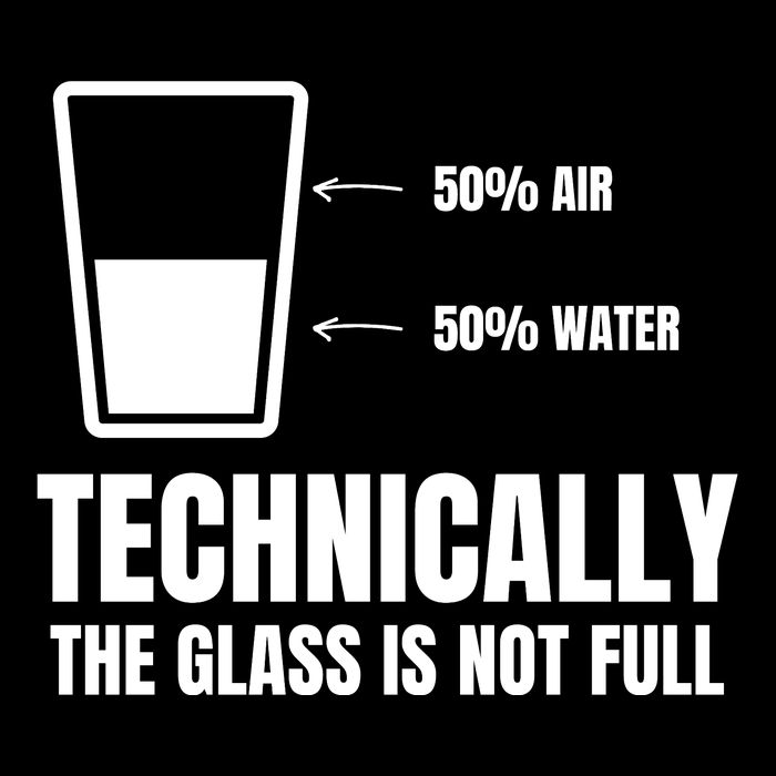 Glass Half Full Funny Technically Not Empty Sarcastic Cooling Performance Long Sleeve Crew