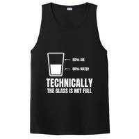 Glass Half Full Funny Technically Not Empty Sarcastic PosiCharge Competitor Tank