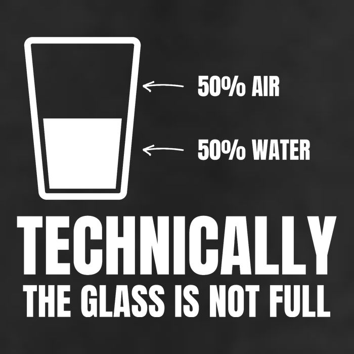 Glass Half Full Funny Technically Not Empty Sarcastic Microfiber Hand Towel