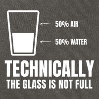 Glass Half Full Funny Technically Not Empty Sarcastic Cotton Canvas Backpack