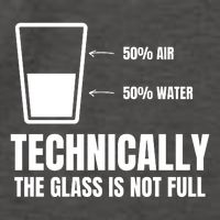 Glass Half Full Funny Technically Not Empty Sarcastic Vector Backpack