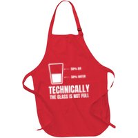 Glass Half Full Funny Technically Not Empty Sarcastic Apron