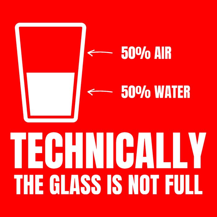 Glass Half Full Funny Technically Not Empty Sarcastic Flat Bill Trucker Hat