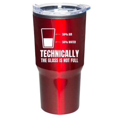 Glass Half Full Funny Technically Not Empty Sarcastic Tumbler