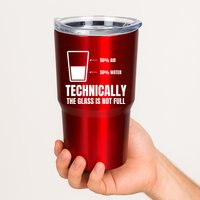 Glass Half Full Funny Technically Not Empty Sarcastic Tumbler