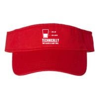 Glass Half Full Funny Technically Not Empty Sarcastic Visor