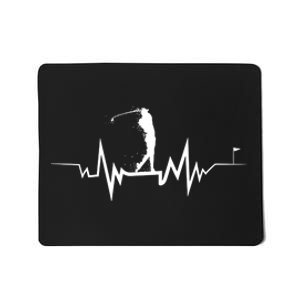 Golf Heartbeat Funny Design For Golfers Cool Gift Mousepad