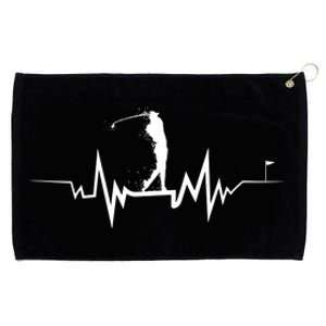 Golf Heartbeat Funny Design For Golfers Cool Gift Grommeted Golf Towel