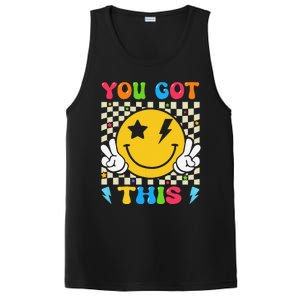 Groovy Hippie Face You Got This Motivational Testing Day PosiCharge Competitor Tank