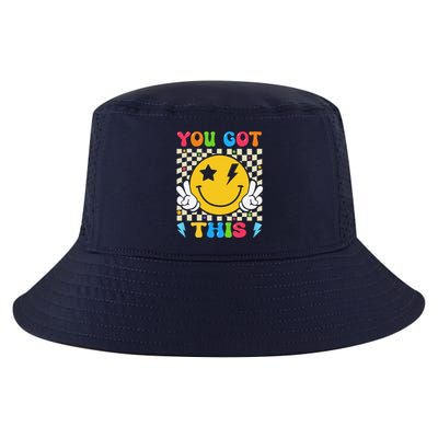 Groovy Hippie Face You Got This Motivational Testing Day Cool Comfort Performance Bucket Hat