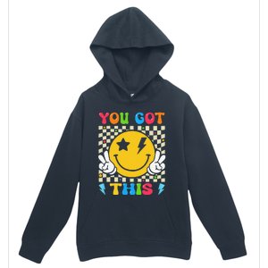 Groovy Hippie Face You Got This Motivational Testing Day Urban Pullover Hoodie