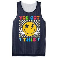 Groovy Hippie Face You Got This Motivational Testing Day Mesh Reversible Basketball Jersey Tank