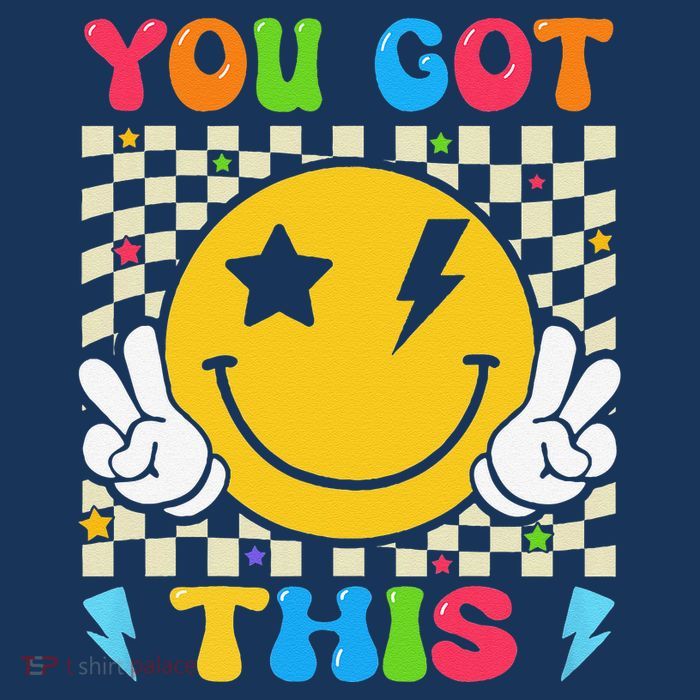 Groovy Hippie Face You Got This Motivational Testing Day Poster