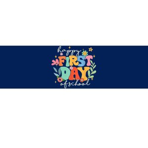 Groovy Happy First Day Of School Back To School Teacher Kids Bumper Sticker