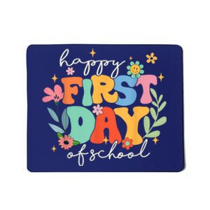 Groovy Happy First Day Of School Back To School Teacher Kids Mousepad