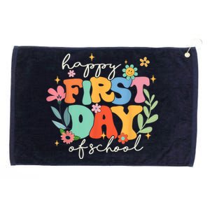 Groovy Happy First Day Of School Back To School Teacher Kids Grommeted Golf Towel