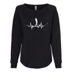 Golf Heartbeat Funny Design For Golfers Gift Womens California Wash Sweatshirt