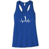 Golf Heartbeat Funny Design For Golfers Gift Women's Racerback Tank