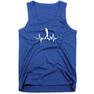 Golf Heartbeat Funny Design For Golfers Gift Tank Top