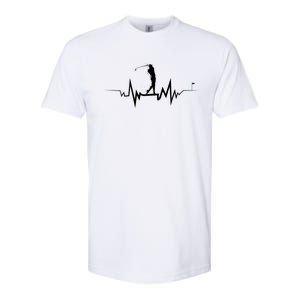 Golf Heartbeat Funny Design For Golfers Gift Softstyle CVC T-Shirt