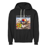 Greetings Huzz Funny Gen Z Gen Alpha Silly Cat Lollipop Meme Garment-Dyed Fleece Hoodie