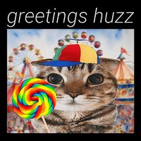Greetings Huzz Funny Gen Z Gen Alpha Silly Cat Lollipop Meme Flexfit Unipanel Trucker Cap