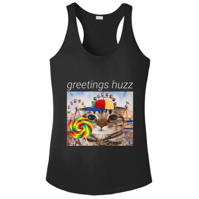 Greetings Huzz Funny Gen Z Gen Alpha Silly Cat Lollipop Meme Ladies PosiCharge Competitor Racerback Tank